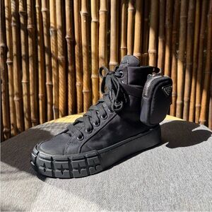PRADA pouch nylon sneakers